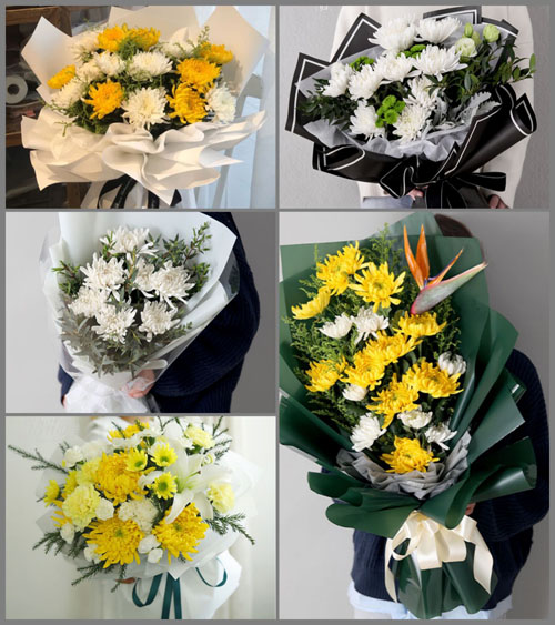 广东江门市台山市斗山镇田稠村白事花束代送